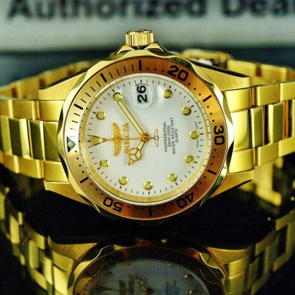SALE! 18K GOLD INVICTA PRO DIVER WATCH - Picture 2 of 4